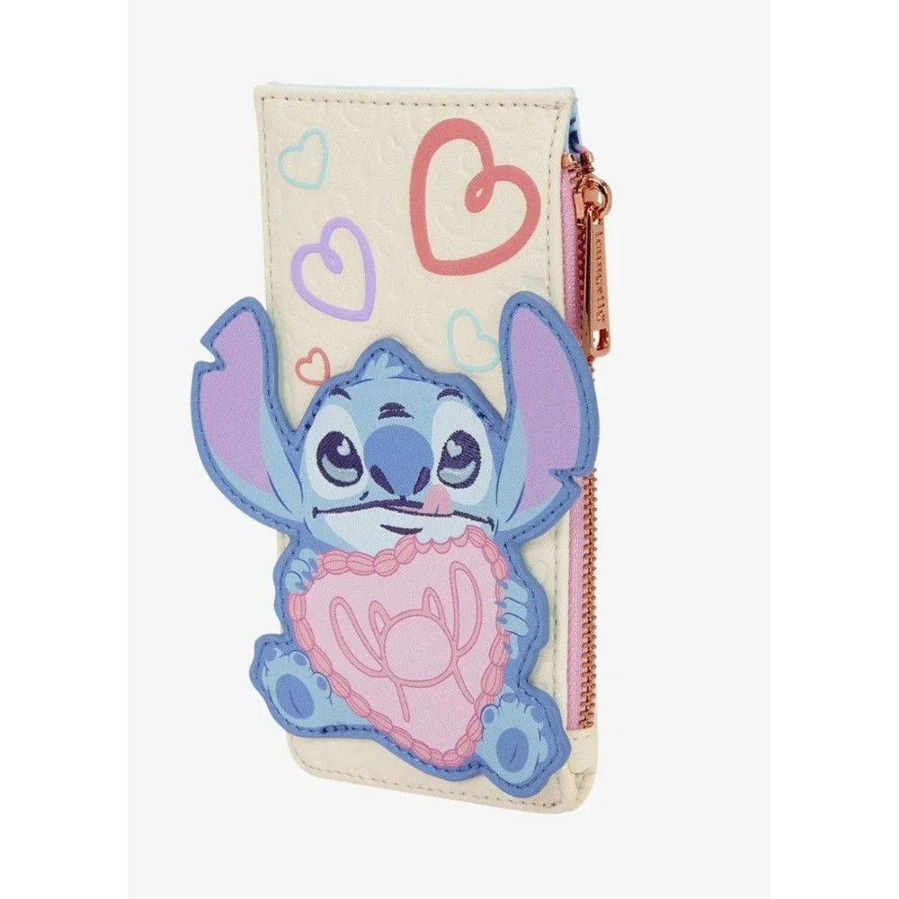 NWT Loungefly Disney Lilo & Stitch Valentine's Day Hearts Cake CardHolder Wallet